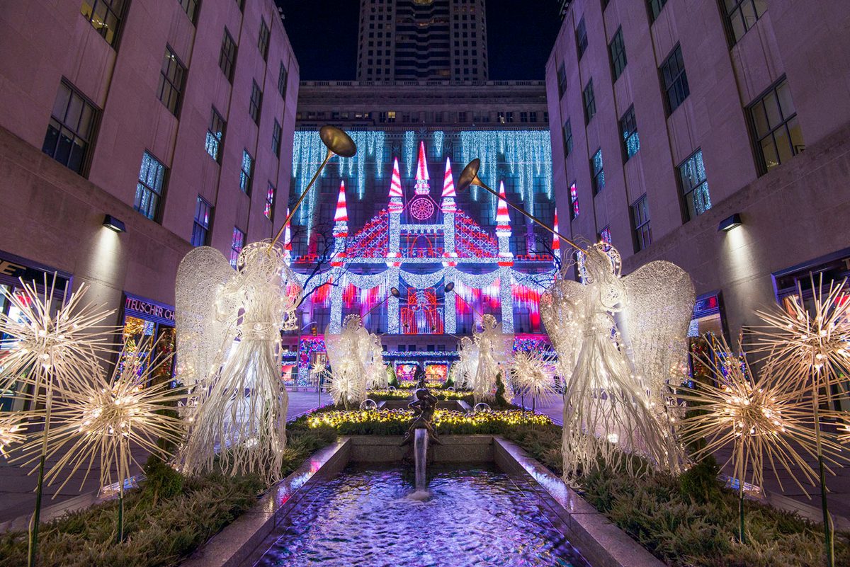 Traditionell, aber doch noch ein bisschen extravaganter als in Europa: Die Weihnachtsdekoration in New York. © MK Illumination