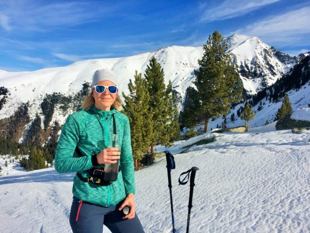 On Tour mit Claudia. Für sie war es der erste winterliche Ausflug ins Gelände.