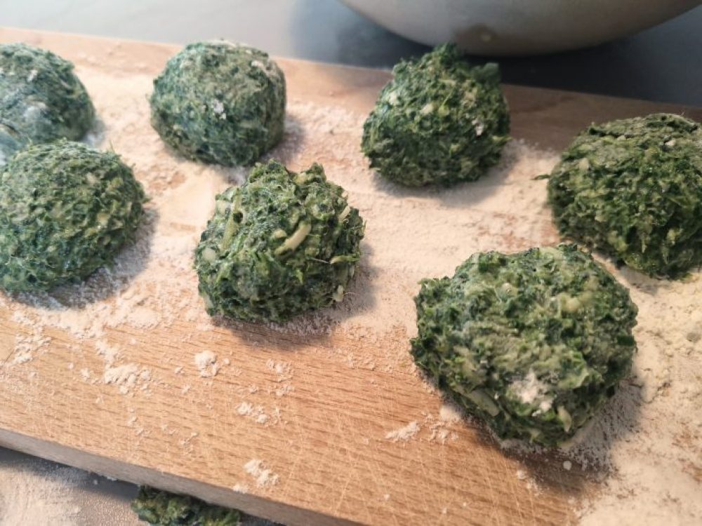 Brennnesselspinatknödel