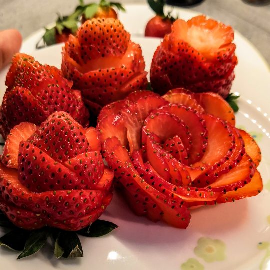 Strawberry flowers