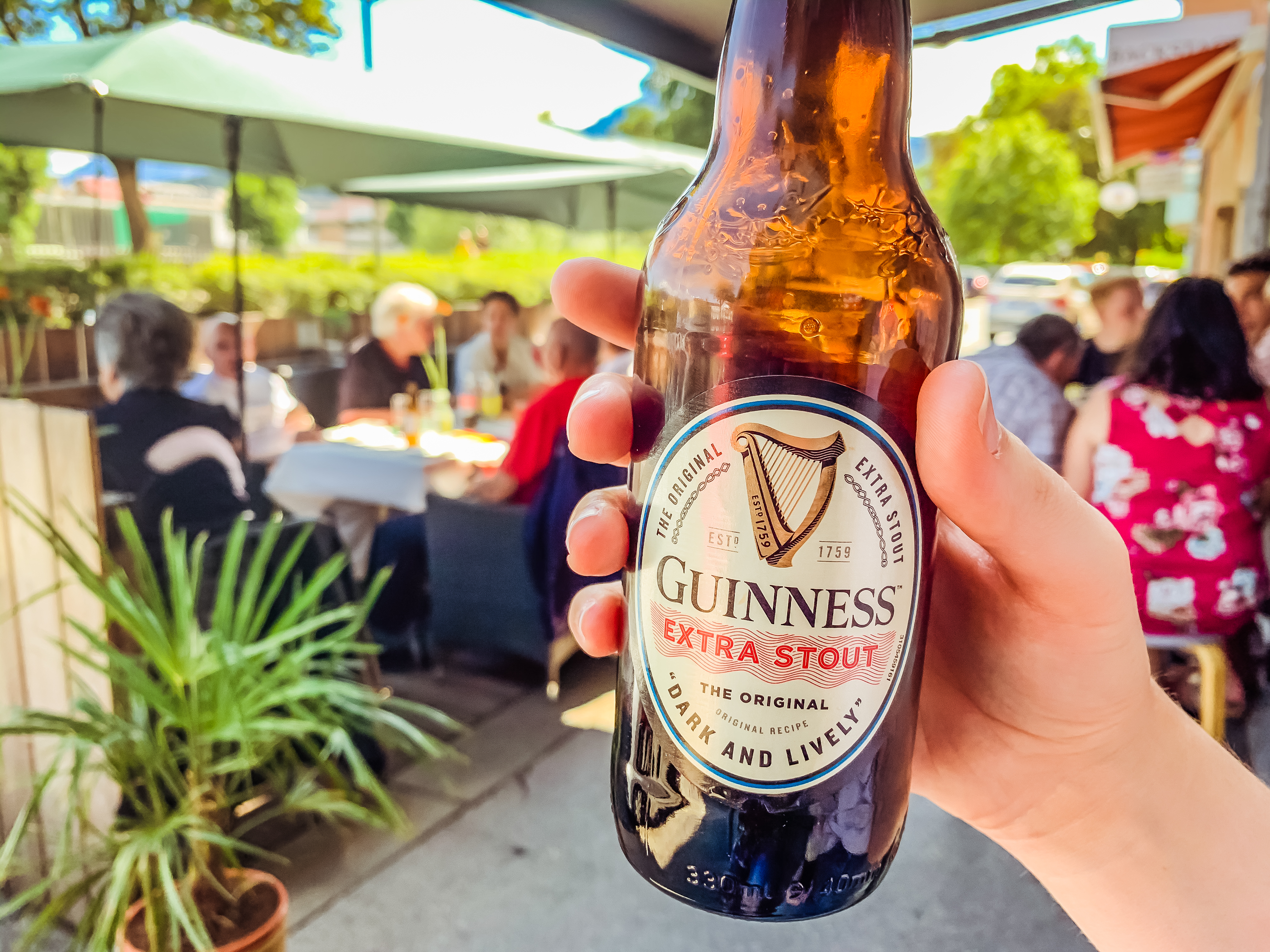 A chilled Guinness in the hot sun