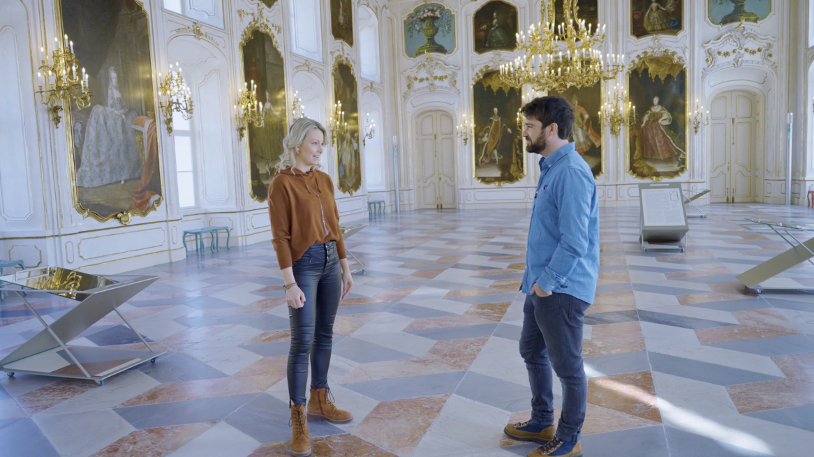Interview mit Stefan Ager im Riesensaal der Innsbrucker Hofburg