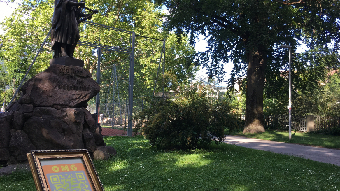 L’opera di Florian Ausserlechner al Waltherpark, Foto © Laura Manfredi