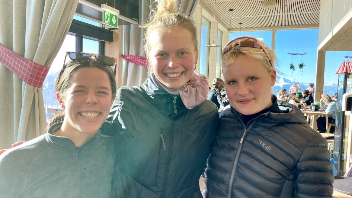 Girls Skiing