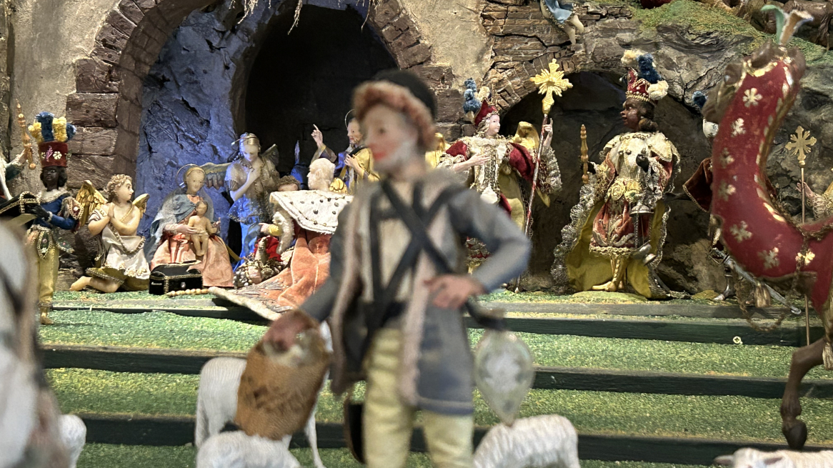 Dettaglio del presepe tardo barocco Gasser-Thomsen al Museo dell’Arte popolare Tirolese di Innsbruck, foto © Laura Manfredi