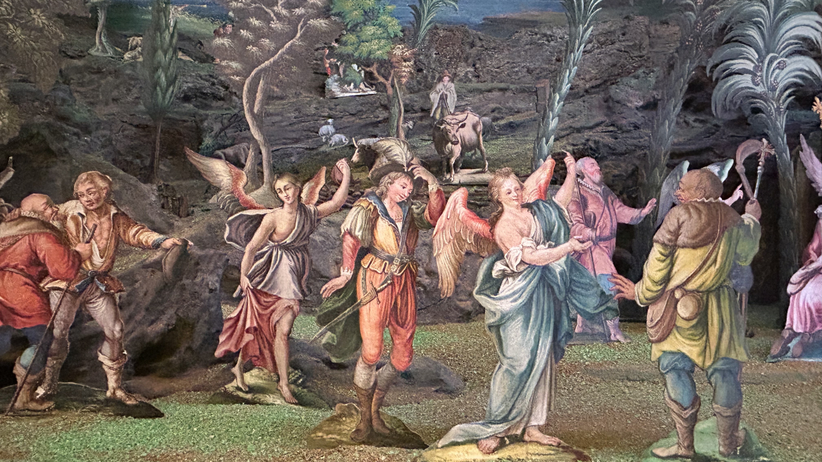 Un dettaglio del presepe Haller (1824) con figure realizzate in carta, Museo dell’Arte popolare Tirolese di Innsbruck, foto © Laura Manfredi