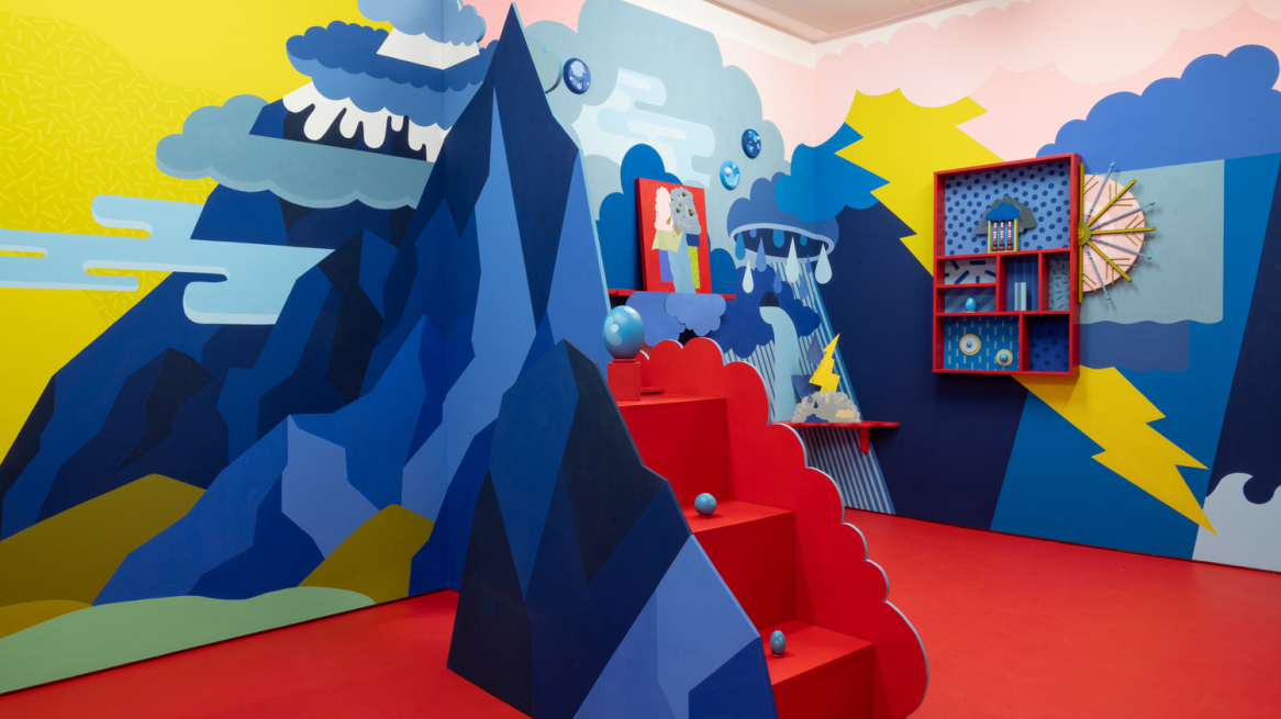 Uno scorcio della mostra “TRIMMT EUCH – ein Pfad der guten Hoffnung“ di Melanie Gandyra al Kunstraum Innsbruck