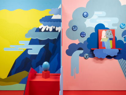 Uno scorcio della mostra “TRIMMT EUCH – ein Pfad der guten Hoffnung“ di Melanie Gandyra al Kunstraum Innsbruck