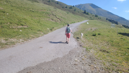 In den Bergen unterweg
