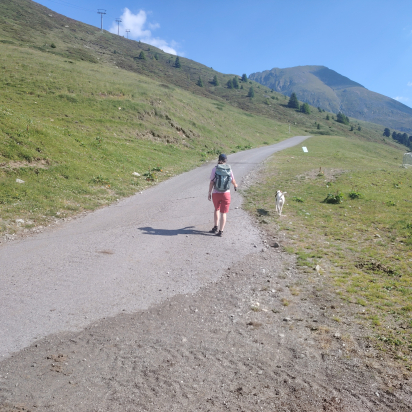 In den Bergen unterweg