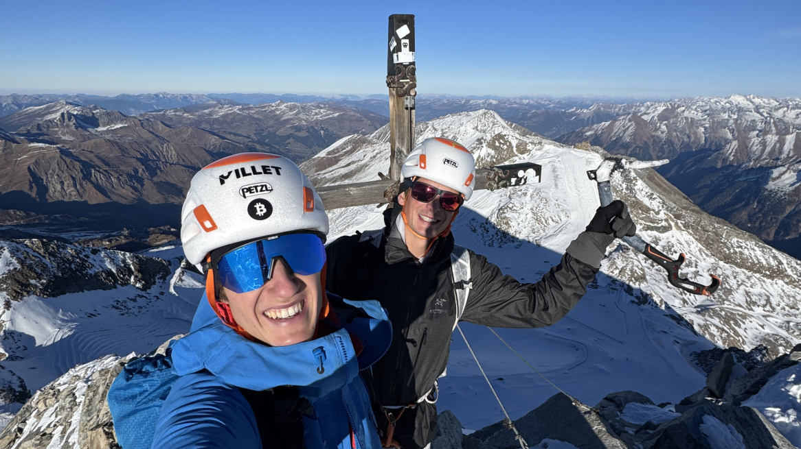 Benjamin Zörer und Lukas Waldner am Olperer, Tirol