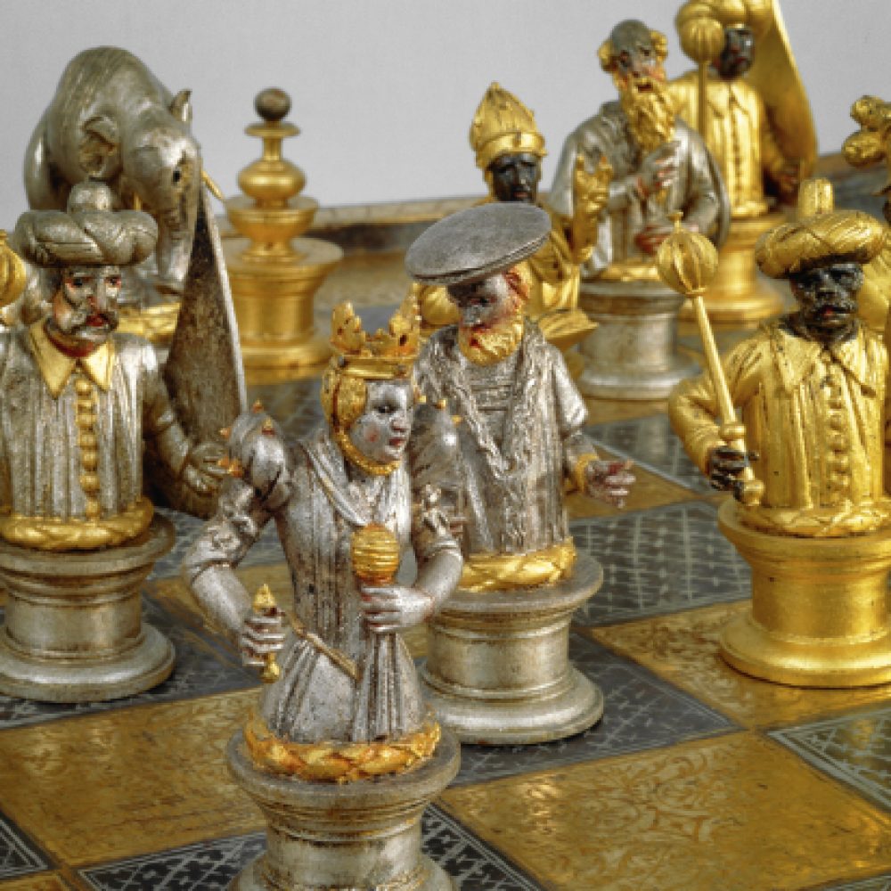 Una scacchiera molto preziosa (seconda metà del XVI Secolo) in mostra a 'Spiel!' a Schloss Ambras, Innsbruck © KHM-Museumverband