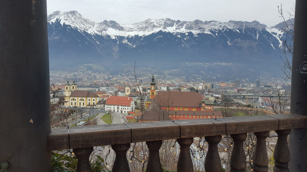 mercatino natale Bergisel Innsbruck panorama