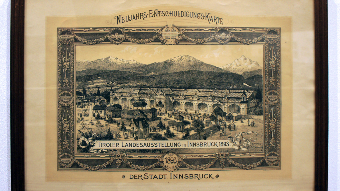 Neujahrsentschuldigungskarte 1893 Innsbruck