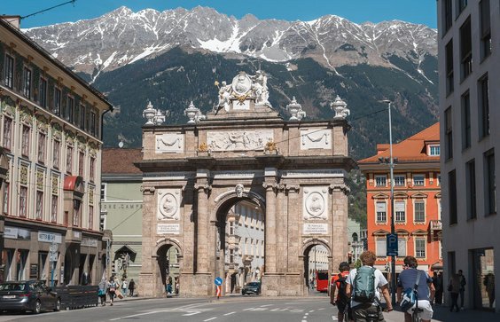 Frühling Stadttreiben Innsbruck
