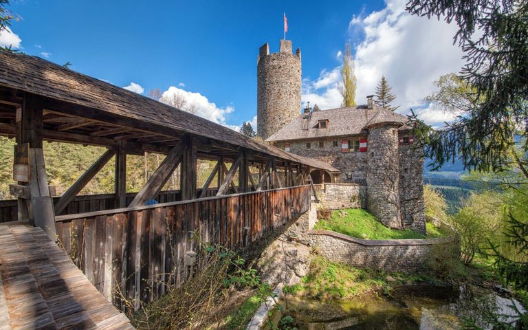 Mysticism on the road: forest - waterfall - castle