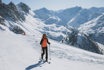 Axamer Lizum piste skitocht damesafdaling