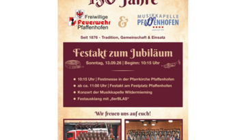 150th Anniversary of the Pfaffenhofen Fire Brigade and Brass Band