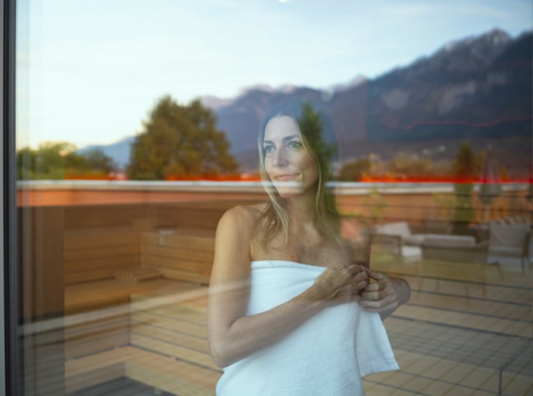 Sauna mit Panoramablick