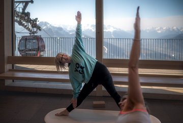 Sunset yoga on the Patscherkofel