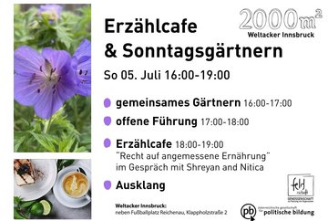 Family Gardening and Storytelling Café at the Weltacker
