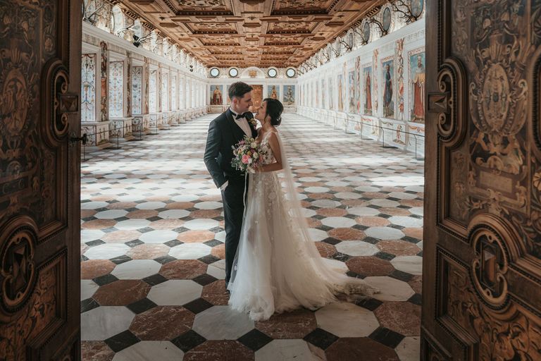 Hochzeitsfoto im spanischen Saal Schloss Ambras
