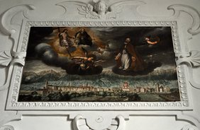 Primo dipinto della Nordkette nella Chiesa dei Gesuiti
