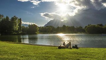 Lago balneabile Rossau (Baggersee) Innsbruck