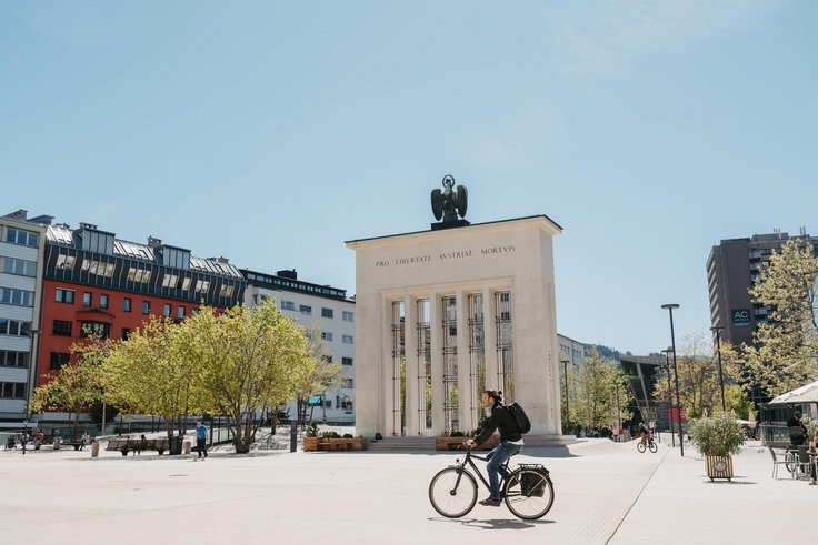 Frühling Stadttreiben Innsbruck