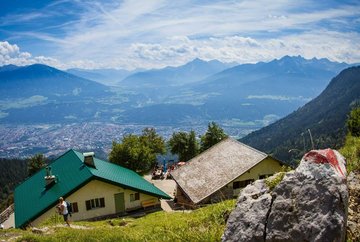 Hike via Arzler Alm to Höttinger Alm