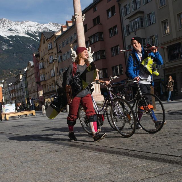 Ski und Bike in Innsbruck Skijacke geht immer!