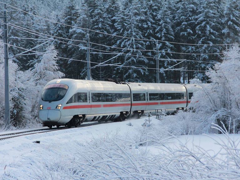 Deutsche Bahn (Ferrocarril Federal Alemán) en invierno: Winterrail