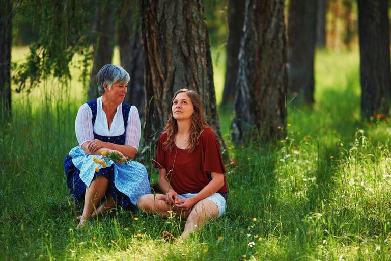 Forest bathing in the larch forest