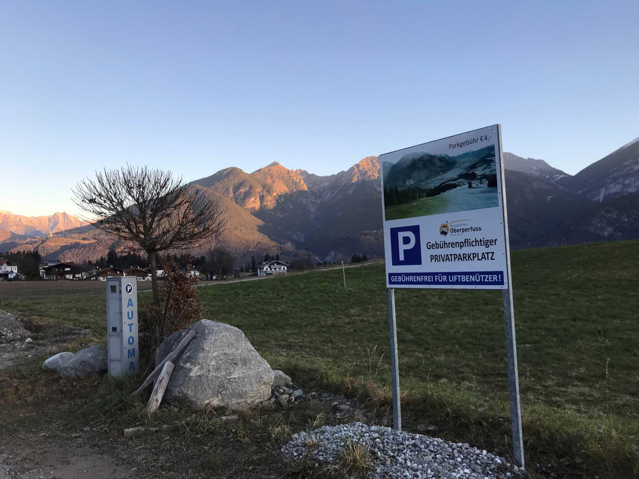 Tourenparkplatz Peter-Anich-Weg Oberperfuss